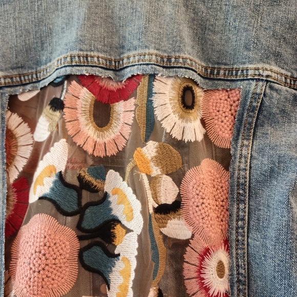 NOT YOUR TYPICAL CHARMING OLD NAVY DENIM...BUT UPCYCLED. SIZE L - Picture 8 of 16